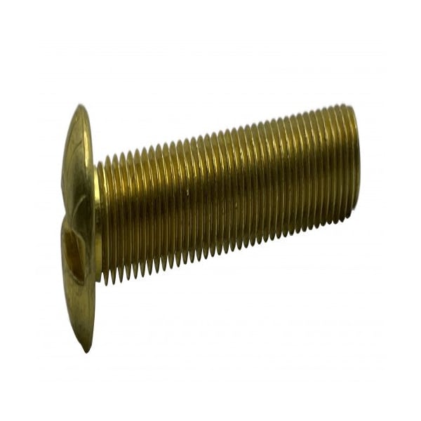 Suburban Bolt And Supply #4-40 x 1 in Slotted Round Machine Screw, Plain Brass A3300060100R